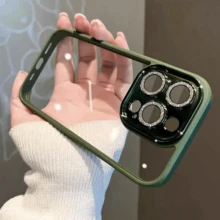 1个闪光镜头保护手机壳，兼容苹果16、15、14、13、12、11系列、Pro、Max、Plus型号 - 軍綠色 - 查看 4