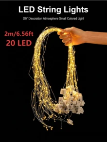 2/4/8/12, LED Chain Lights With Three Adjustable Gift Box Decorations, Used For Decorating Flowers And Pastries In Small Color Boxes, Home Decoration, Stage Decoration, And Theme Party Decoration - Warm White Light - View 8