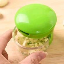 Heavy Duty Stainless Steel Garlic Press & Meat Grinder - Multipurpose Kitchen Tool For Mincing, Slicing And Grinding - Suitable For Home, Restaurant And Food Truck Use - Green - View 2