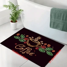 1pc Coffee Cup & Dish Drying Mat, Espresso Machine Countertop Absorbent Pad, Coffee Theme Bathroom Vanity Draining Mat, Soft Faucet Absorbent Pad, Vanity Cup Mat, Kitchen & Bathroom Accessories
