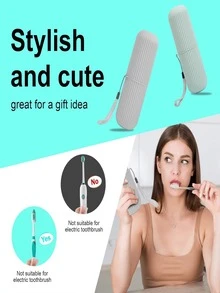 多功能旅行牙刷盒牙刷桶牙刷牙膏洗漱收纳盒，漱口水刷牙刷杯外出保持口腔卫生，简约家用旅行漱口水杯牙刷盒情侣便携套装母亲节礼物，母亲节，母亲节，母亲节礼物节家居浴室装饰秋季装饰返校 - 彩色 - 查看 8