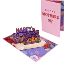 1 pieza Tarjeta sorpresa con ramo de flores en 3D y diseño creativo para el Día de la Madre y bendiciones festivas