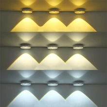 1/3/6件可充电橱柜灯，可调光夜灯，带遥控/定时器功能，感应夜灯，USB电源，适用于衣柜/厨柜下照明，厨房，浴室，卧室，办公室（250mAh）