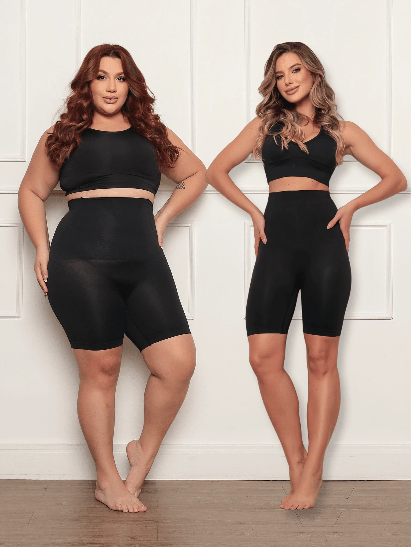 Bermuda Shorts High Compression Shapewear 36 To 52 One Size Plus Size - màu đen - Xem 1