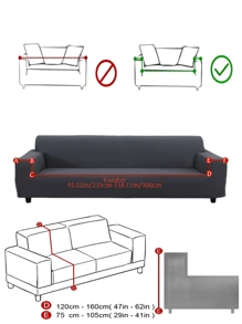 1 件装装饰性全覆盖沙发套，防宠物、防尘，纯色（深灰、浅灰、酒红），适用于 1/2/3/4 座沙发，四季皆宜 - 彩色 - 查看 13