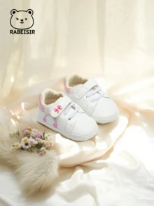RABEISIR Infant Walking Shoes, Rainbow And Bow Design Infant Sports Shoes, Lightweight & Anti-Slip, Suitable For Daily Wear & Vacation, Four Seasons - Pink - View 11