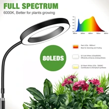 Grow Light LED Plant Light For Indoor Plants Growing Full Spectrum Desk Grow Lamp With Pedestal Automatic Timer For 3H/9H/12H 10 Dimmable Levels, Height Adjustable