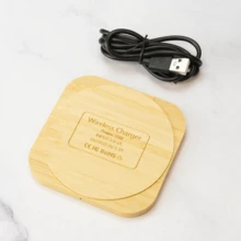 Personalized Bamboo 15W Wireless Charger Custom Photo, Wedding Gift Anniversary Custom Charger Gift, Personalized Gift For Boyfriend - Best Man Customized Gifts, Groomsmen Gift, Present For Dad Husband Boyfriend, Best Gift For Birthday, Wedding Anniversary, Valentine's Day, Father's Day 
