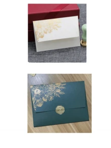 10 个/包 11.5*8 厘米高档金色铝箔信封，适用于商务邀请卡 - 10pcs/包11.5*8cm燙金信封 - 查看 25