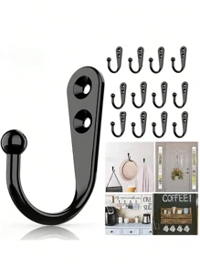 5 piezas Ganchos de estilo vintage montados en la pared con tornillos, para almacenar artículos en puertas, baños y cocinas, dormitorio, almacenamiento de baño, colgador de puerta, toallas de cocina, gancho de pared, colgar en la pared, soporte de llaves montado en la pared, soporte de llaves para la pared, ganchos para abrigos