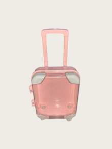 1pc Mini Transparent Pull Rod Suitcase, Realistic Storage Mini Travel Suitcase, Novel Good Item, Gift Or Self-Use, Party Favors, Rewards, Graduation Gifts (Add Mini Cartoon Hamster DIY Set) - Multicolor - View 13