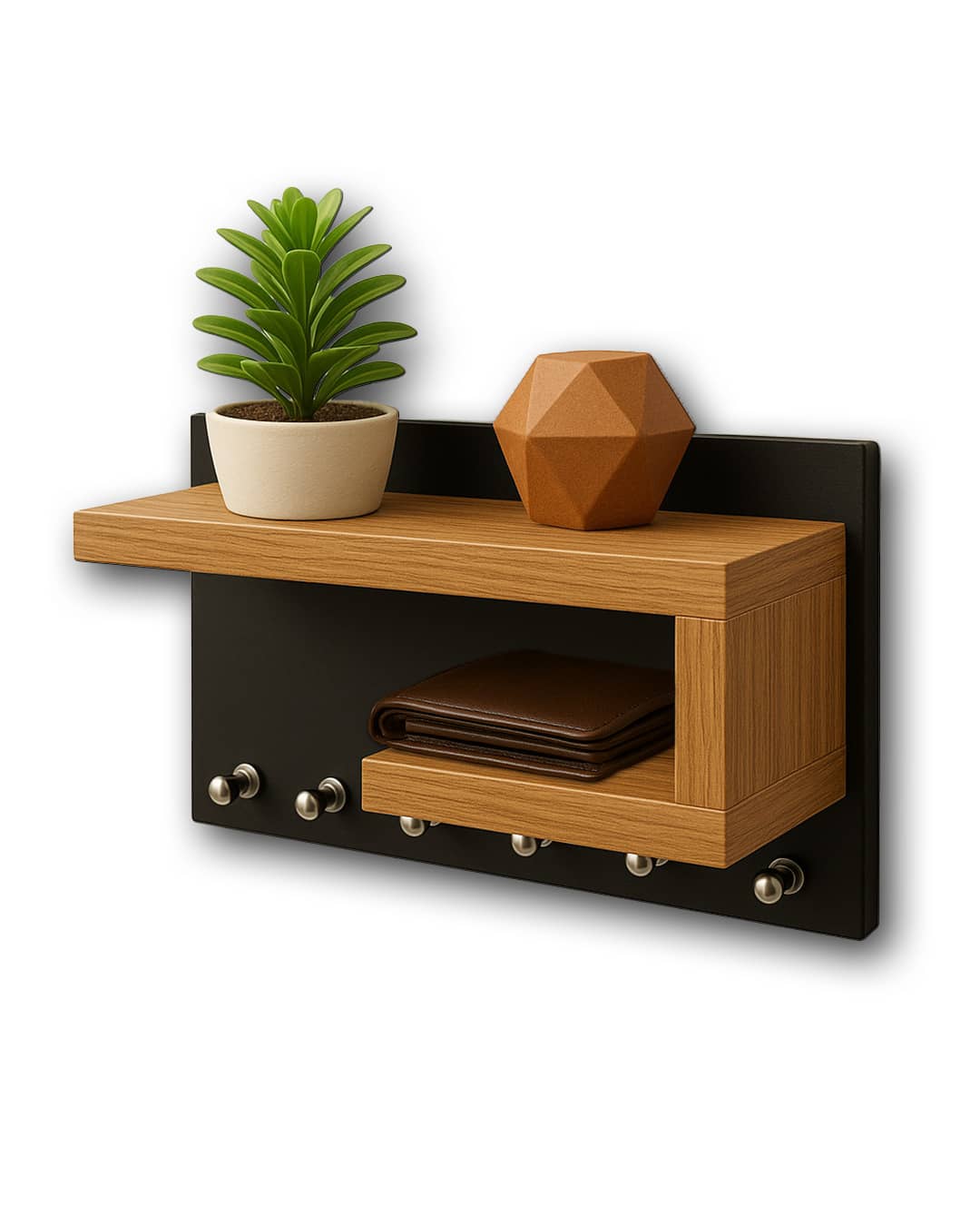 Modern Key Holder - Black And Freijó - màu đen - Xem 1