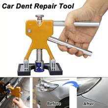 Outils de réparation de bosses de voiture, kit de réparation de bosses sans peinture, outil de débosselage de carrosserie, avec joint bleu, convient pour les outils de réparation de bosses de voiture