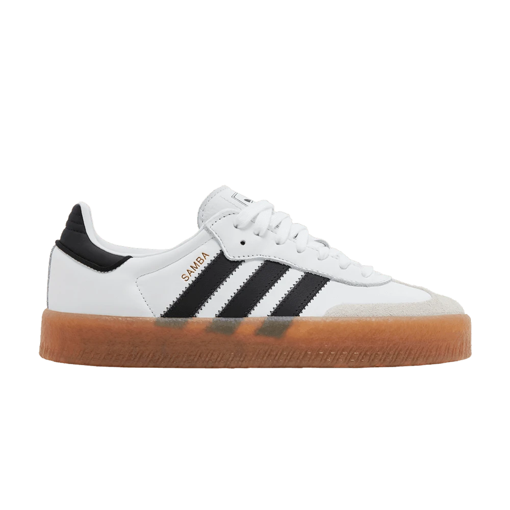 Adidas Womens Sambae 'White Black Gum' (Women's Sizes) Cloud White/Core Black/Gold Metallic JI1349 Summer New - 白色 - 查看 1