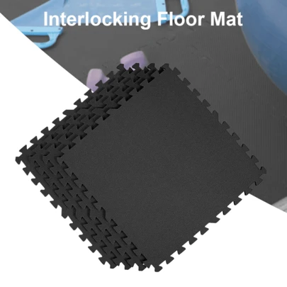 Lislark 4PCS 60x60cm EVA Interlocking Floor Mats Soft Foam Gym Flooring Mat Yoga Tiles