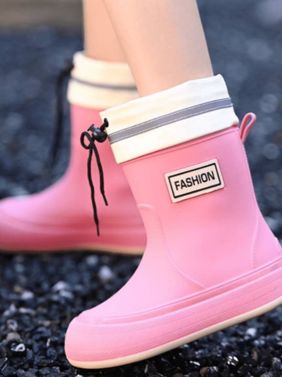 Women Rain Footwear - Pink - View 1