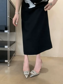 Women Heeled Sandals - Silver - View 2