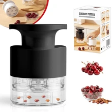 1pc Cherry & Date Pitter With 7 Holes, Clear Plastic Kitchen Tool For Efficiently Removing Pits, Suitable For Cherries, Dates And More, Compact Design & Durable Kitchen Gadget