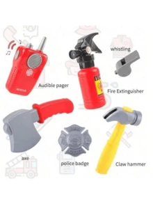 男孩女孩角色扮演装扮套装游戏、服装、帽子、工具、高品质、优质材料，适合节日派对、聚会、万圣节装扮服装、节日礼物 - 彩色 - 查看 9