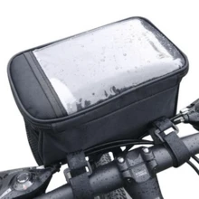 Bicycle Handlebar Bag Large Capacity Cycling Front Pack Bike Frame Accessories - màu đen - Xem 9