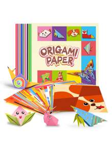 108-kolorowy kreatywny zestaw origami – 54 wyjątkowe wzory, idealny do majsterkowania i zajęć edukacyjnych, idealny do projektów klasowych i jako upominki na przyjęcia, poprawia koncentrację i skupienie, świetny prezent urodzinowy dla dzieci, prezenty na powrót do szkoły dla chłopców i dziewcząt