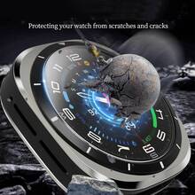 Tempered Film PC Case Strap Three Pieces Combination Set Compatible With Samsung Galaxy Watch 8/8 Classic 40mm 44mm Strap With Men/Women, Parachute Buckle Quick Release Sports Bracelet Compatible With Samsung Galaxy Watch 8/8 Classic Smartwatch Accessories, Back To School Supplies - Pink Sand Color - View 3