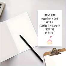 1pc Birthday Card Valentine's Day Greeting Card Christmas Card Unique Love Note - For Him Or Her, Husband, Wife, Boyfriend, Girlfriend