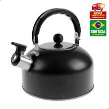 2 Liters Black Stainless Steel Kettle With Whistle For Water, Coffee, Tea, Wellmix WX12578 - 黑色 - 查看 2