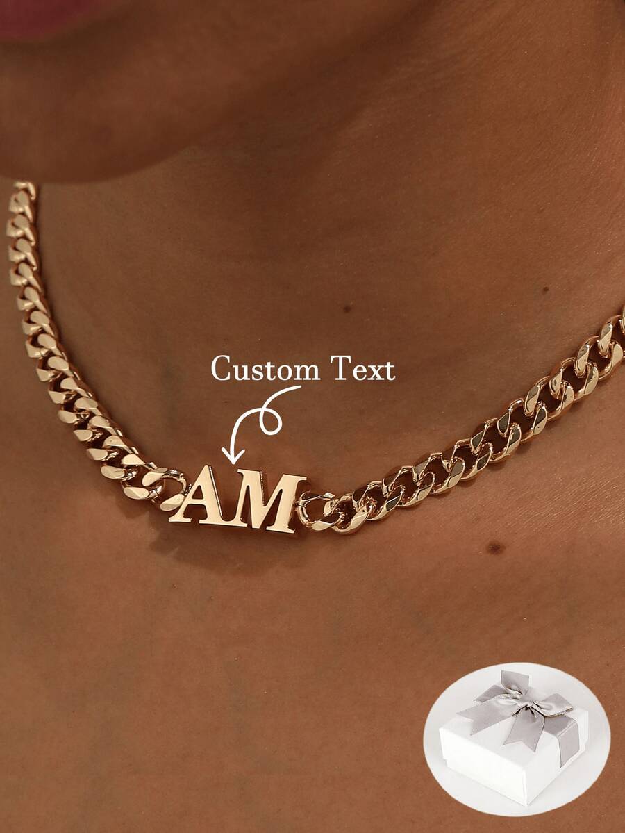 定制18K金名字项链,定制不锈钢名字项链,定制字母项链,铭牌项链,个性化复古名字项链,珠宝礼品,青春珠宝,黑色,银色,金色,时尚,彩色,复古,简约,男女皆宜,休闲,可爱,定制,个性化,独特,送给他的理想礼物,送给她的理想礼物,男友,女友,爸爸,妈妈,家人,朋友,周年纪念日,生日,毕业典礼,舞会,派对,定制时尚珠宝,女士珠宝 - 彩色 - 查看 1
