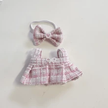 Doll Outfit: Tweed Jumper Dress And Top Set, For Labubu 1/2 Blind Box Model