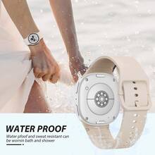 Dây đeo đồng hồ silicon bền bỉ + ốp lưng đồng hồ PC, tương thích với Samsung Galaxy Watch 8/8 Classic 40mm/44mm, unisex, chống mồ hôi, dây đeo nhẹ, phụ kiện đồng hồ thông minh Galaxy Watch 8 Classic/8, giá cả phải chăng, phù hợp cho mùa tựu trường. - màu ánh sao - Xem 6