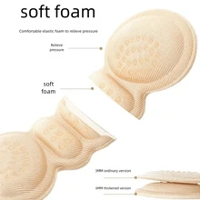 6片防滑耐磨柔软足跟垫，适用于高跟鞋和运动鞋，通用家庭足跟保护垫