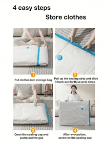 10/1 Set Transparent Vacuum Compression Bags, Airtight Seal Storage Bags, Organizers For Clothes, Blankets, Shirts, Small/Medium/Large/X-Large, Travel Accessories, Includes Air Pump, Suitable For Halloween Decorations, Halloween Costumes, Autumn Decor, Holiday Decor, Back To School Gifts