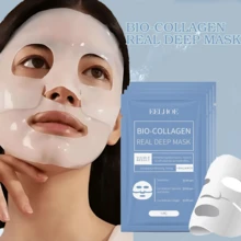 1pcs/4pcs/8pcs Overnight Hydrogel Mask,Deep Hydrating Masks With Collagen, Hyaluronic Acid,Hydrating Facial Mask For Sensitive Skin, Redness Reducing & Quick Soothing Effect - 藍色 - 查看 4