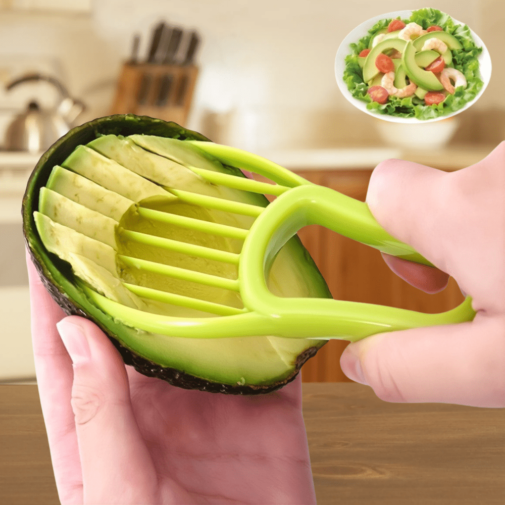 1PC 3-In-1 Silicone Slicer Set For Banana, Tomato & Butter| Easy Coring & Slicing| Green Kitchen Tool| Avocado Prep Helper| Premium Safe Silicone