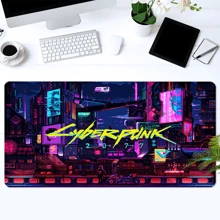 1 pieza Alfombrilla de ratón estilo Cyberpunk, genial, grande, de 35.4x15.7 pulgadas, accesorios de escritorio de oficina, base de goma, alfombrilla de ratón con borde cosido, antideslizante, para escritorio, para oficina, hogar, computadora, como regalo para hombres, mujeres, amigos, cumpleaños, Halloween, útiles escolares, vuelta al cole