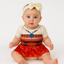 Moan Movie Character Bodysuit Baby Toddler With S To L Headband - 米色 - 查看 1