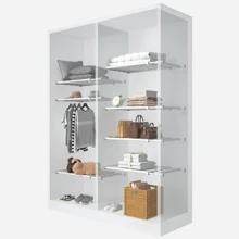 Extendable Closet Cupboard Storage Organizer Shelf Divider Rack White Adjustable - White - View 6
