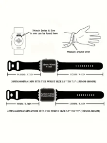 2 条装花卉雕刻表带 兼容 表带 女士 40mm 41mm 38mm 42mm 44mm 45mm 49mm，硅胶可爱野花运动激光表带 Series 9 Ultra SE 8 6 5 4 3 2 1 情人节，买表带送手表收纳盒 - 彩色 - 查看 6