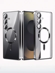 豪华无线充电磁性外壳带镜头保护电镀透明防震 TPU 外壳适用于三星 Galaxy Galaxy S25 S25Edge S25Plus S25Ultra S24 S24Ultra S24Plus S24FE S23FE S23Ultra S23Plus S22Ultra S20FE S21FE S21Ultra/A16 A26 A36 A56 A15 A25 A35 A55 A14 A34 A54 /Note10 Note10Plus Note20 Note20Ultra 外壳防水防摔防刮 - 黑色 - 查看 26
