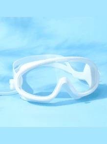 زوج نظارات سباحة كبيرة الحجم مضادة للضباب ومقاومة للماء عالية الوضوح، اكسسوارات حمام السباحة، ضروريات الشاطئ، اكسسوارات الشاطئ، لوح الركل للسباحة