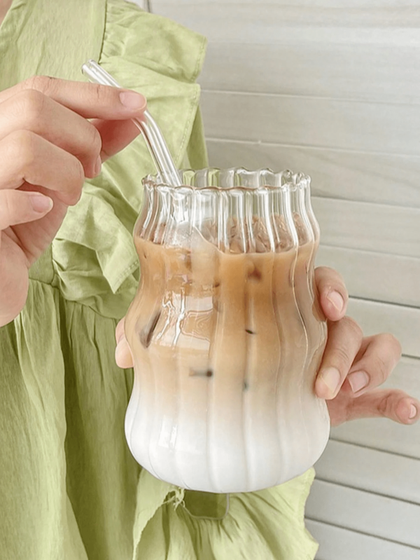Creative Cloud Glass Cup - Coffee Cup, Milk Tea Cup, Juice Cup, Milk Cup, Smoothie Cup - Transparent Water Cup, Cold Drink Cup, Breakfast Cup - Office Cup, Home Cup - Ins Style Cloud Cup, Back To School Supplies