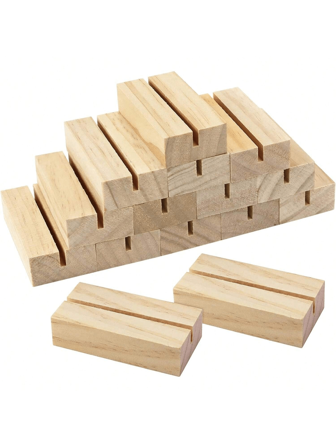 2/10 件木质桌号牌架木质座位卡架照片架亚克力标牌架适用于仪式生日派对家居装饰