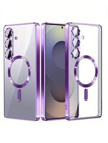 豪华无线充电磁性外壳带镜头保护电镀透明防震 TPU 外壳适用于三星 Galaxy Galaxy S25 S25Edge S25Plus S25Ultra S24 S24Ultra S24Plus S24FE S23FE S23Ultra S23Plus S22Ultra S20FE S21FE S21Ultra/A16 A26 A36 A56 A15 A25 A35 A55 A14 A34 A54 /Note10 Note10Plus Note20 Note20Ultra 外壳防水防摔防刮 - 黑色 - 查看 10