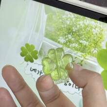 DIY Clover Clip Lucky PP Clip - Suitable For Students, Office Workers To Organize And Store Files, Paper Clips, Sticky Notes Clips,For School Supplies,Back To School - Green - View 10