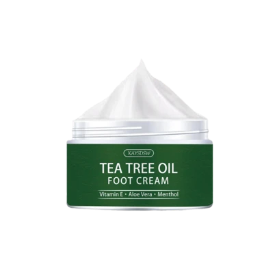 茶树油足霜，蕴含维生素E、芦荟和薄荷醇，滋养双足