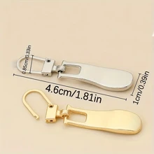 5pcs/10pcs Wavy Detachable Metal Zipper Pulls, Replacement Zipper Sliders For Bags, Shoes, Garments, DIY Sewing Accessories