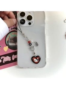 1 pieza Llavero con colgante de metal de Hello Kitty, correa para teléfono de anime, llavero de coche, accesorio para mochila de estudiante, lindo adorno colgante para bolsa, ornamento colgante de dibujos animados, cordón para teléfono