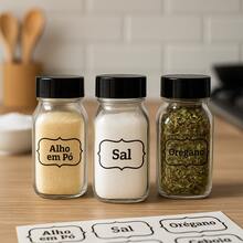 Spice Jar With Swivel Lid 2 Units 120ml/200ml – Store Condiments With Style And Practicality - 黑色 - 查看 11