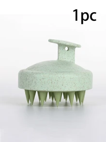 1PC Scalp Massage Brush, Wheat Straw Hair Washing Tool, Silicon Hair Brush, Massage & Cleansing Scalp Brush, Scalp Exfoliating Scrub, Dandruff Removal Tool, Suitable For Both Men And Women/Holiday Essentials/Gifts For Parents/Bathroom Accessories/ Travel Essentials/Home/Travel/Bathroom/Birthday